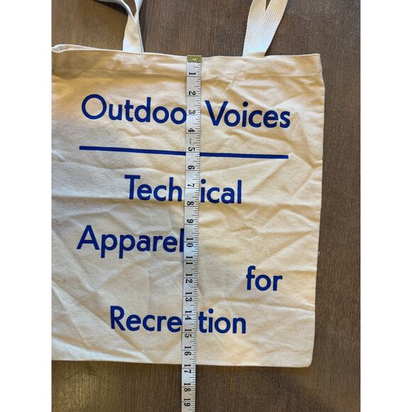 OUTDOOR VOICES Logo Canvas Tote Bag Athleisure - Picture 3 of 4